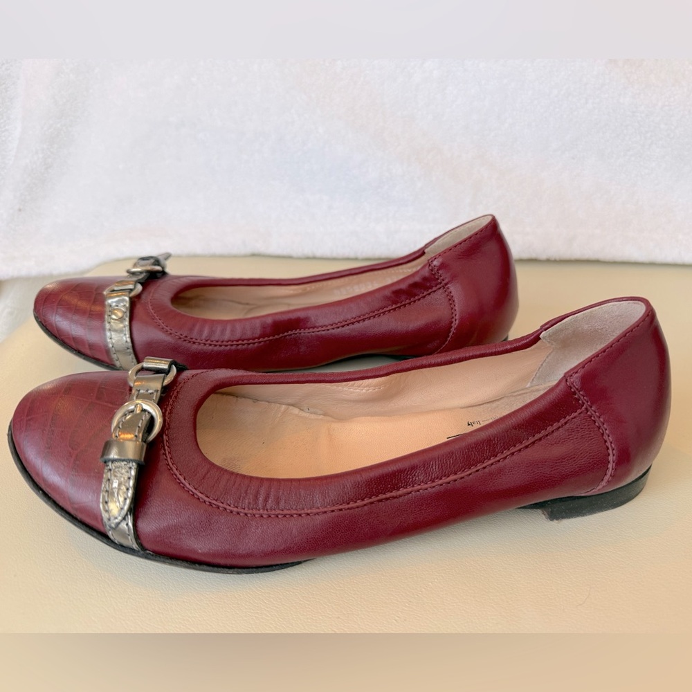AGL Red ballet cap toe flats 37.5